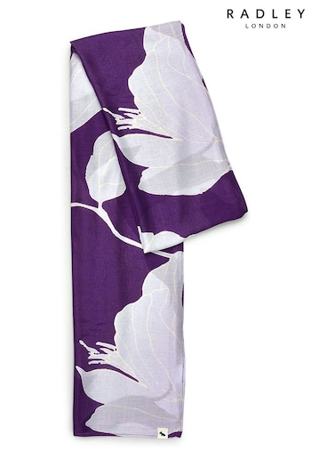 Radley London Purple Floral Scarf (AD0923) | £45