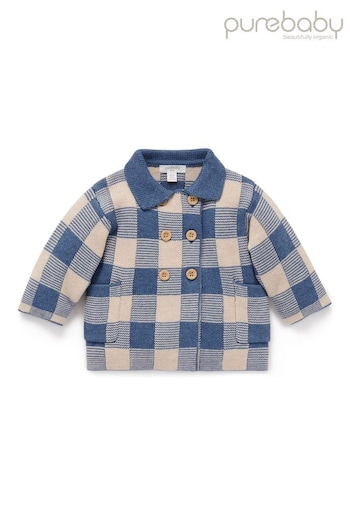 Purebaby Knitted Check Jacket (AD1081) | £40