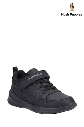 Hush Puppies Junior Marling Bungee Lace Black Shoes (AD1185) | £50
