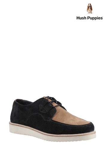 Hush Puppies Orion Black Shoes (AD1195) | £85