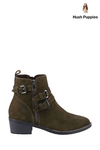 Hush Puppies Green Jenna Ankle Boots (AD1199) | £95