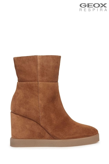 Geox D Eildea Wedge Ankle Brown Boots (AD1460) | £150