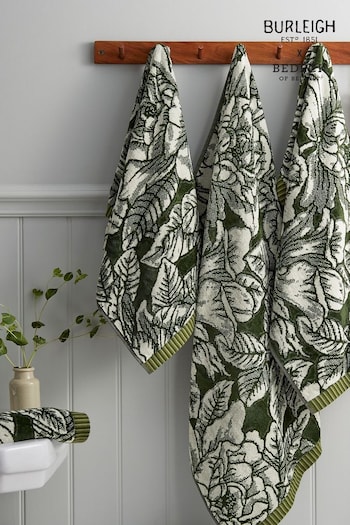 Burleigh X Bedeck Of Belfast Green Hibiscus 100% Cotton Towel (AD1679) | £17 - £48