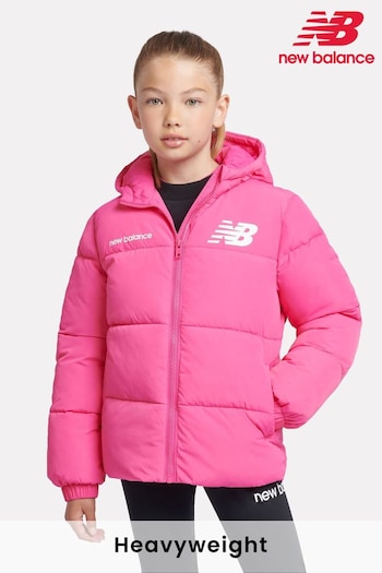 New Balance Pink Girls Graphic Logo Coat (AD1990) | £95 - £114