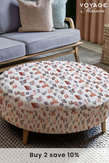 Voyage Maison Arwen Rosewater Red Petra Footstool (AD2050) | £215