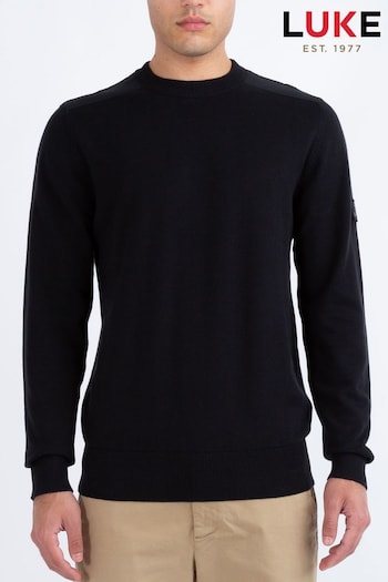 Luke 1977 Berwick Knitted 100% Cotton Jumper (AD2371) | £60