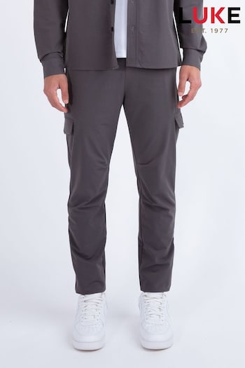 Luke 1977 Grey Semantic Graphite Pocket trousers (AD2384) | £80