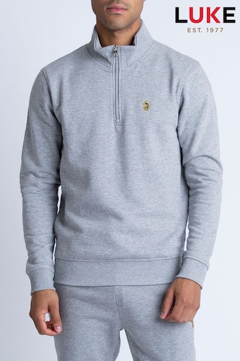 Luke 1977 Grey Sydney 1000 Mid Sweat Top (AD2393) | £65