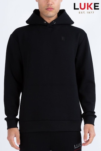 Luke 1977 Lever 3D Text Black Hoodie (AD2395) | £110