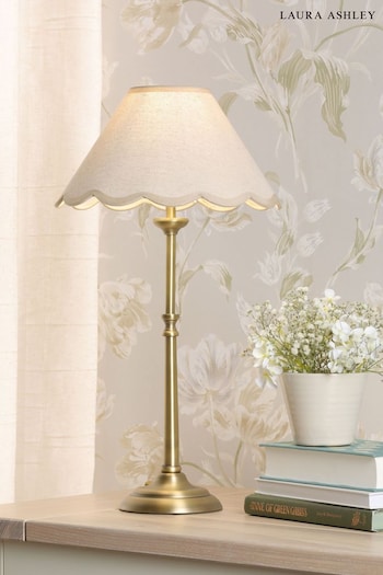 Laura Ashley Matt Antique Brass Cordwell Table Lamp (AD2659) | £85