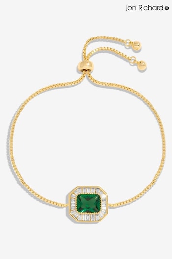 Jon Richard Gold Tone Emerald Toggle Bracelet (AD2920) | £30