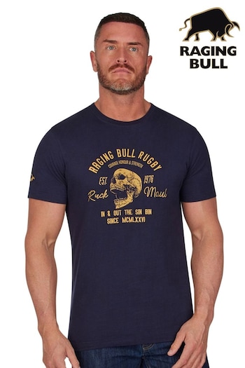 Raging Bull Blue Skull T-Shirt (AD2966) | £33 - £35