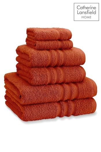 Catherine Lansfield 6 Piece Terracotta Zero Twist 100% Cotton Towel Bale Set (AD3049) | £26