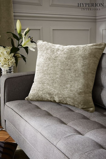 Hyperion Olive Green Selene Luxury Chenille Piped Large Cushion (AD3356) | £25