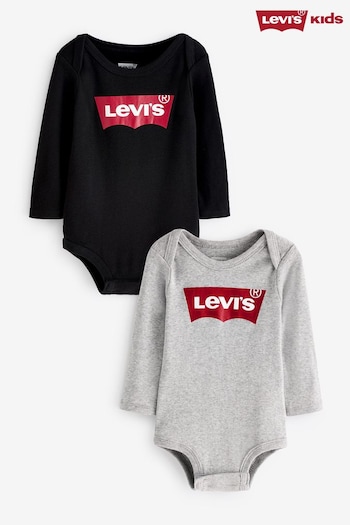 Levi's Grey Bodysuits 2 Pack (AD3661) | £24