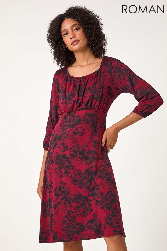 Buy Women s 14 Red Roman A line Casual Dresses Online OnlinenevadaShops