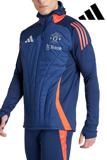 adidas Blue Manchester United Training Winter Top (AD3735) | £75