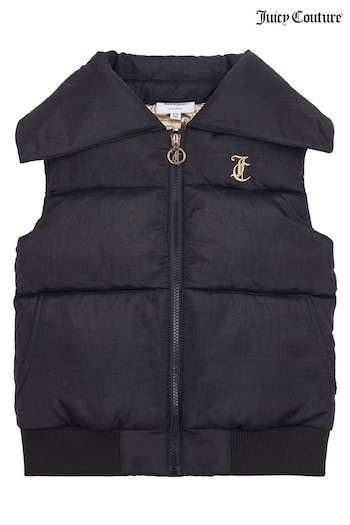 Juicy Couture Black Girls Diamante Collar Gilet (AD3955) | £100 - £120