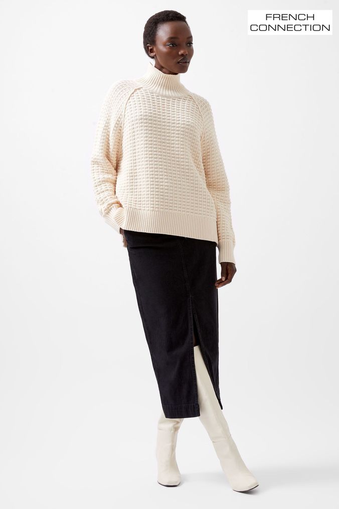 Buy Women s Jumpers Cream Roll Neck Knitwear Online Next UK