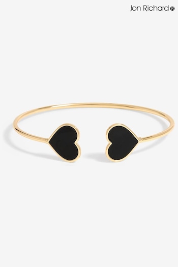 Jon Richard Gold Tone Polished And Enamel Heart Cuff (AD4022) | £18