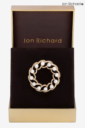 Jon Richard Gold Tone Pearl Wreath Brooch (AD4023) | £18