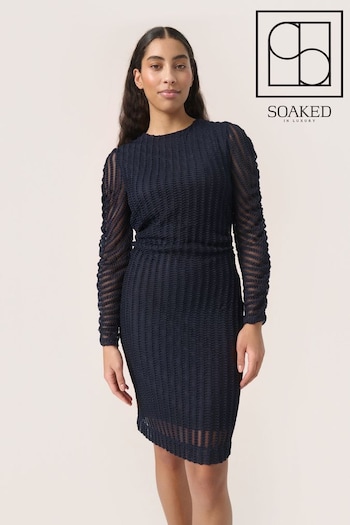 Soaked in Luxury Slim Fit Blue SLSolveig Long Sleeves Dress (AD4431) | £75