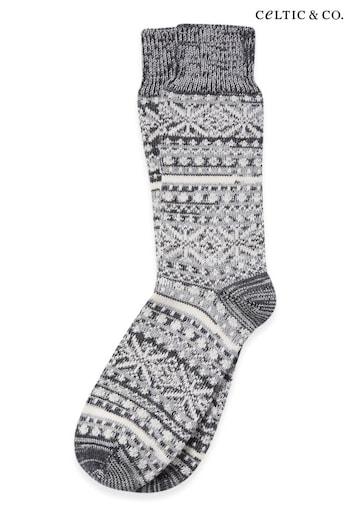 Celtic & Co. Mens Merino Cotton Fair Isle Socks (AD4561) | £30