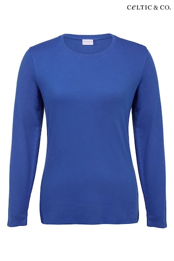 Celtic & Co. Blue 100% Cotton Long Sleeve T-Shirt (AD4583) | £49