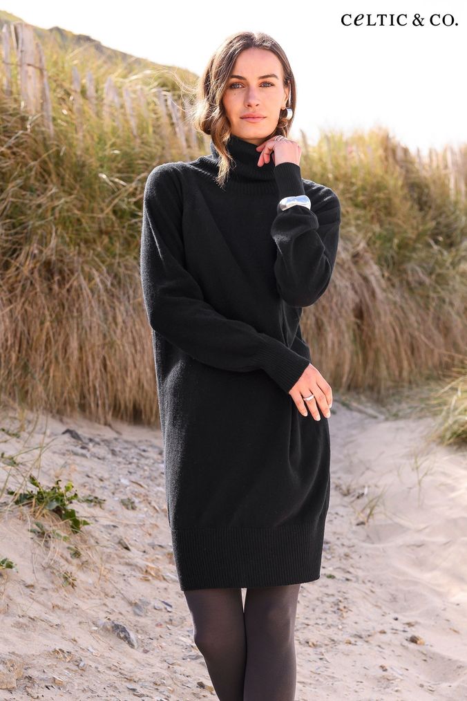 Buy Women s Black Roll Neck Dresses Online Next UK