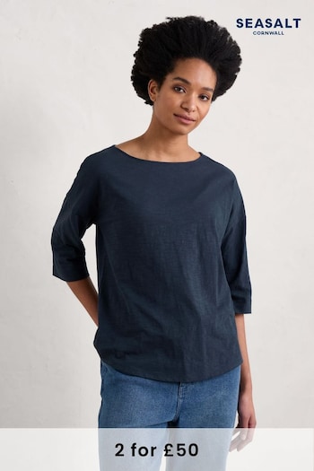 Seasalt Cornwall Blue Tremayne Quay Top (AD4811) | £28