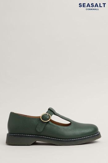 Seasalt Cornwall Green Daisy Trail Leather Shoes (AD4815) | £80