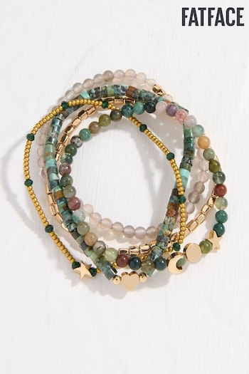 FatFace Green Stretch Stack Bracelet (AD4927) | £14.50