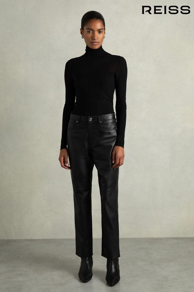 Next womens leather look jeans clearance