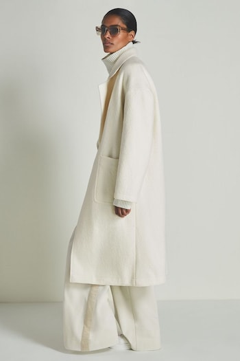 LES 100 CIEL Cream Reiss | Les 100 Ciels Boiled-Wool Bouclé Coat (AD5032) | £498