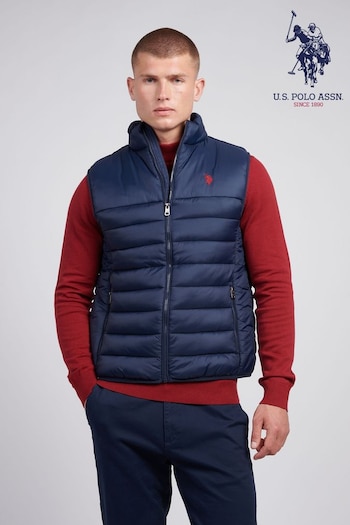 U.S. Polo Removable Assn. Mens Panelled Quilted Gilet (AD5191) | £85