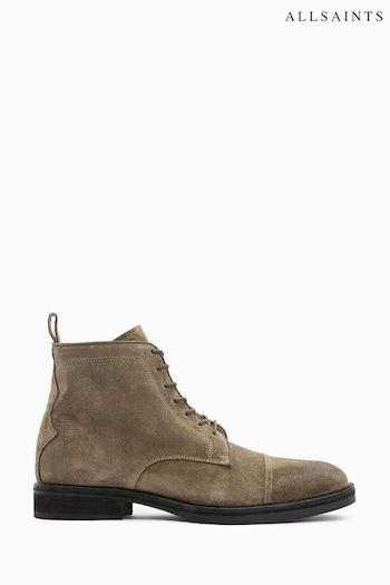 AllSaints Green Drago Suede Boots (AD5427) | £199