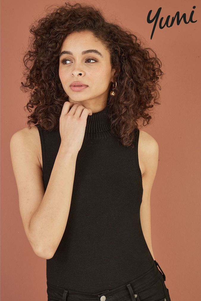 Black sleeveless jumper clearance