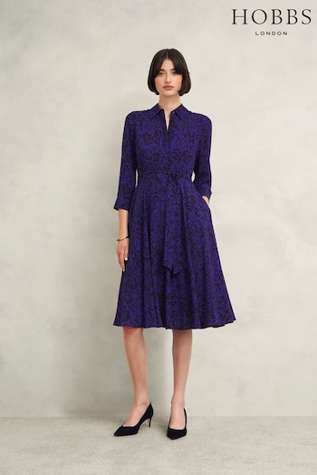 Hobbs Blue Lainey Dress (AD6316) | £149