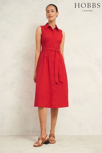 Hobbs Red Petite Sandra Dress (AD6321) | £149