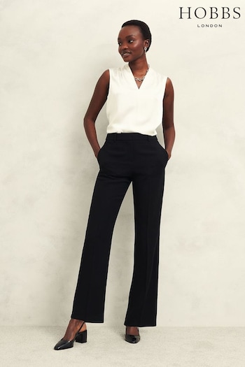 Hobbs Black Maya Straight Trousers (AD6337) | £110