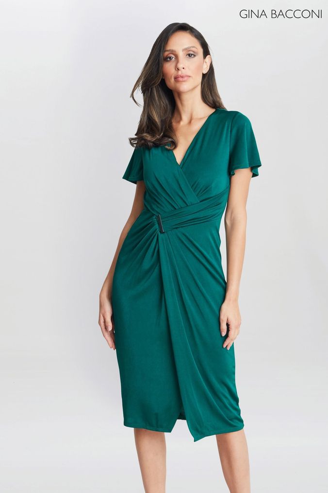 ArvindShops Buy Women s Green Gina Bacconi Wrap Short Sleeve Plain Dresses Online Pagina 27 de 62