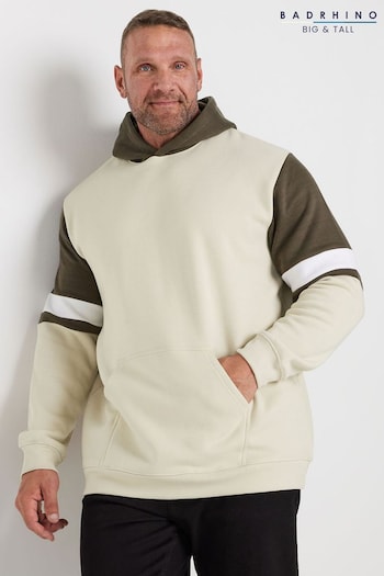 BadRhino Big & Tall Brown/Cream Cut and Sew Hoodie (AD7396) | £36