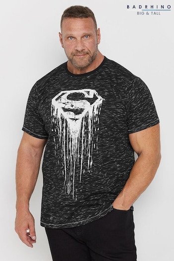 BadRhino Big & Tall Black Superman Inject T-Shirt (AD7410) | £26