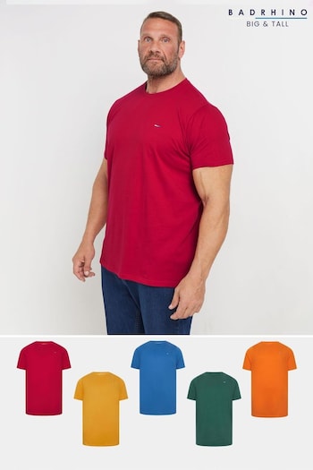 BadRhino Big & Tall Green T-Shirts 5 Pack (AD7418) | £45