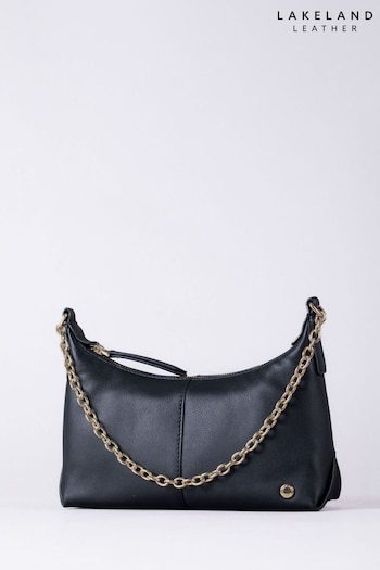 Lakeland Leather Black Levens Chain Cross Body Bag (AD8280) | £60