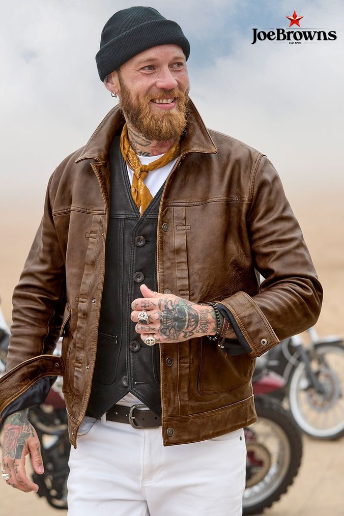 Next leather jacket men top