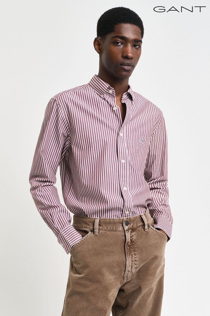 Mens Cotton Stripe Shirts Short Long Sleeve Stripe Shirts Next UK