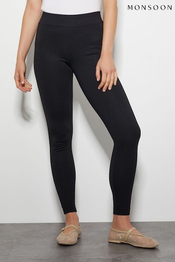 Monsoon Black Pree High Rise Ponte Leggings (AD8946) | £49