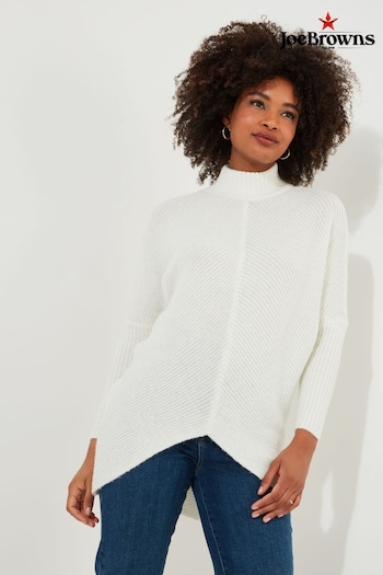 Joe Browns Cream Asymmetric Hem Relaxed Fit Batwing Jumper (AD8996) | £45