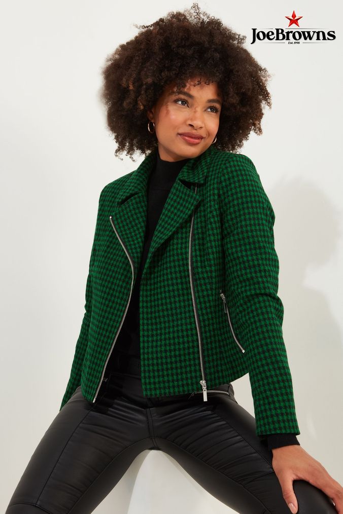 Green tartan jacket womens hot sale